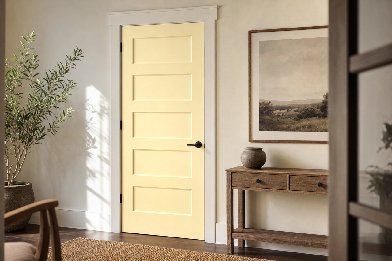 Golden Hills by Benjamin Moore on interior-doors