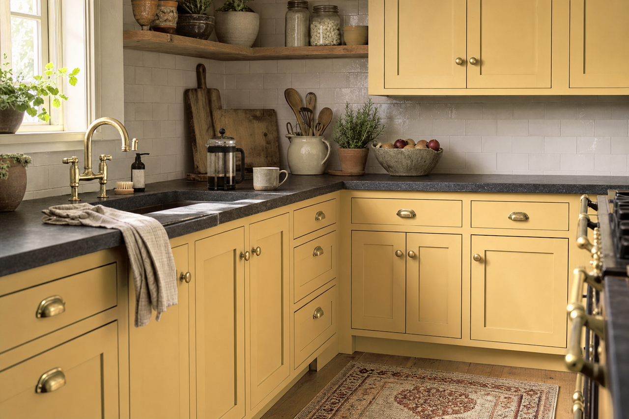 Wandering Heart by Benjamin Moore on cabinets