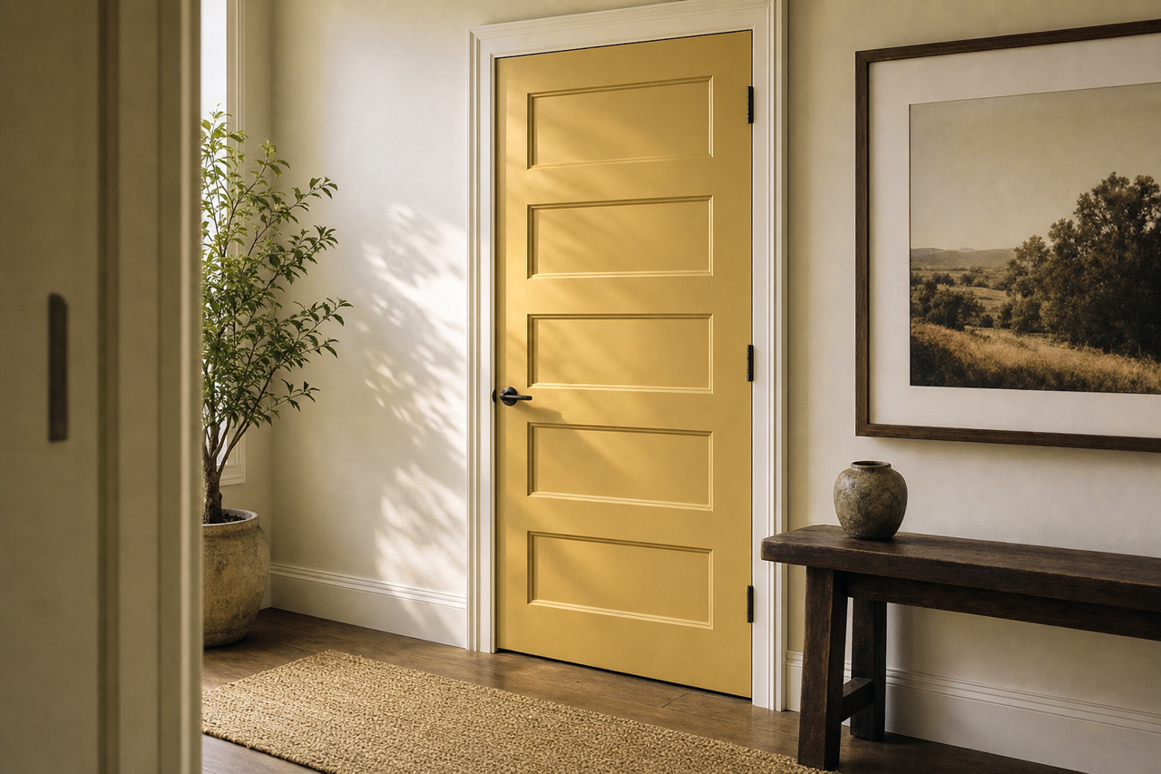 Egyptian by Benjamin Moore on interior-doors