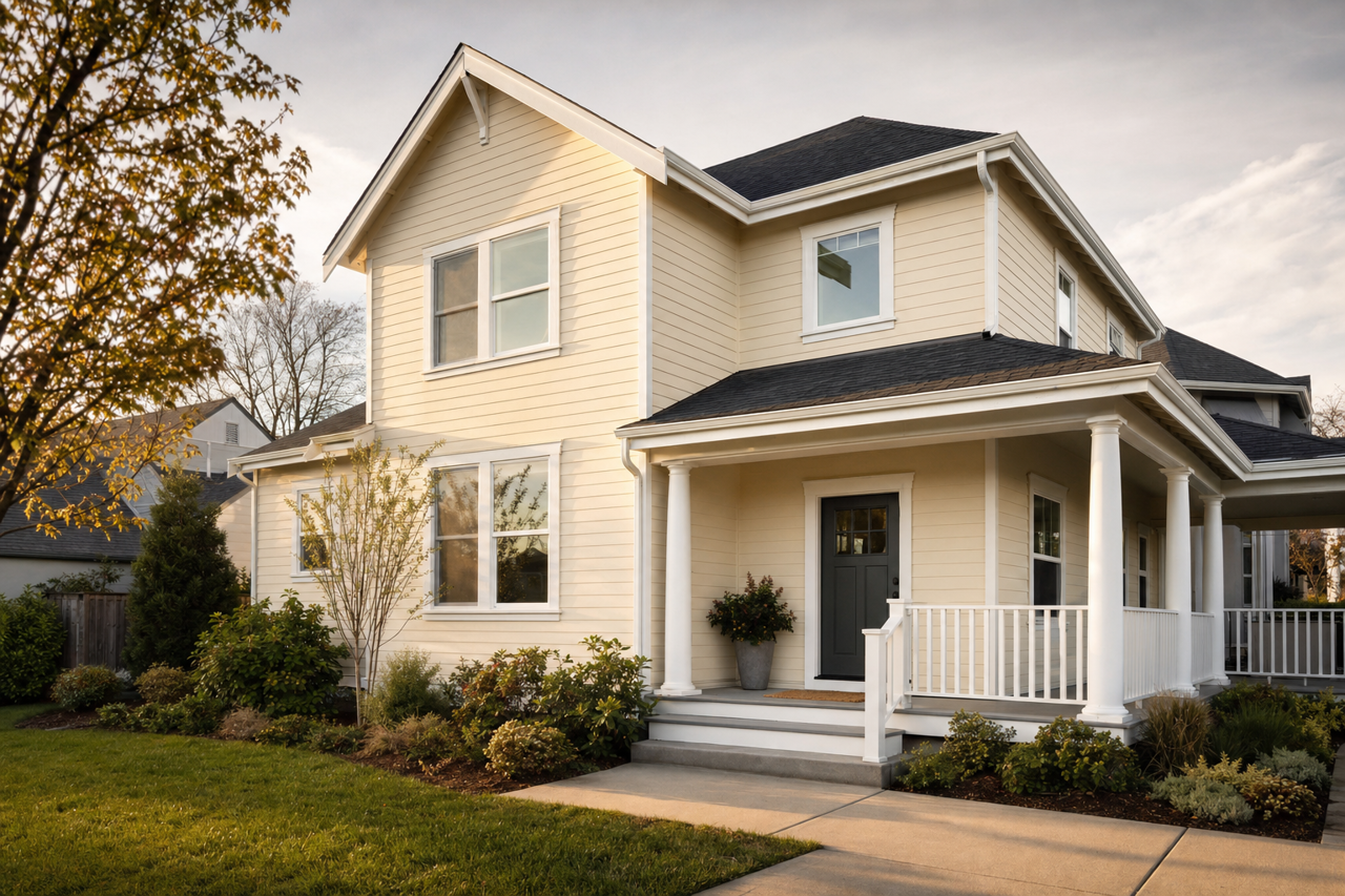 Oatmeal by Benjamin Moore on exterior