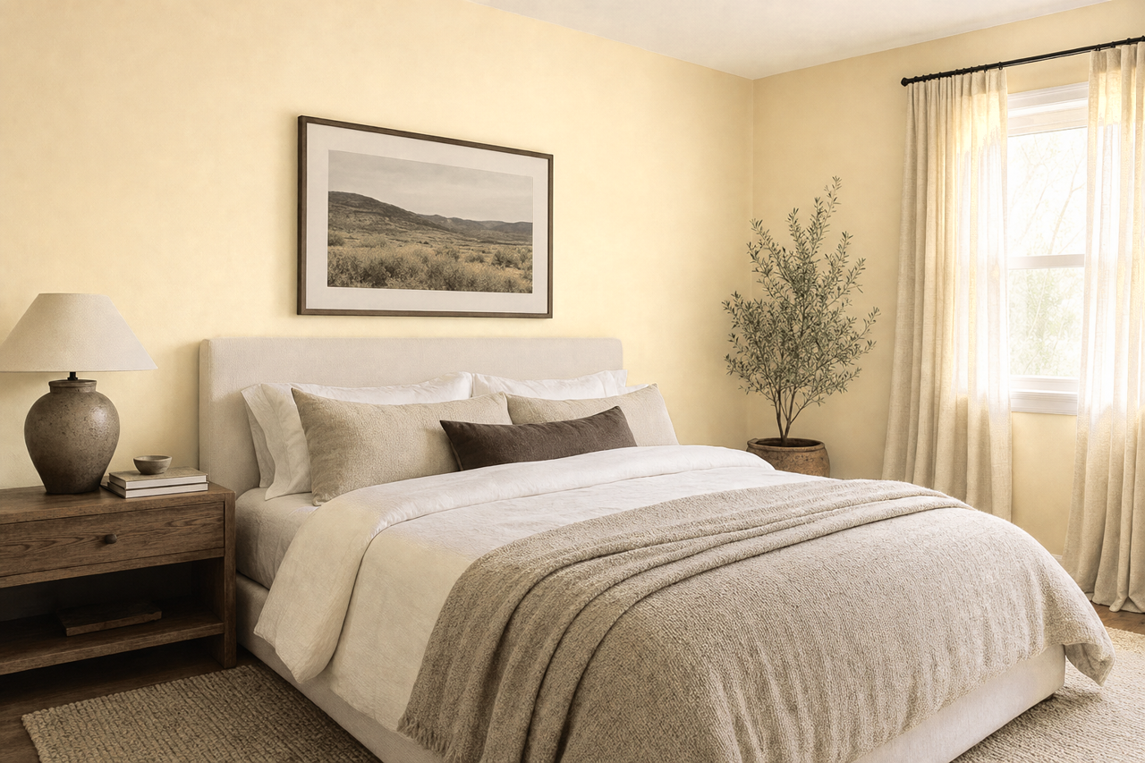 Almond Bisque by Benjamin Moore on interiors