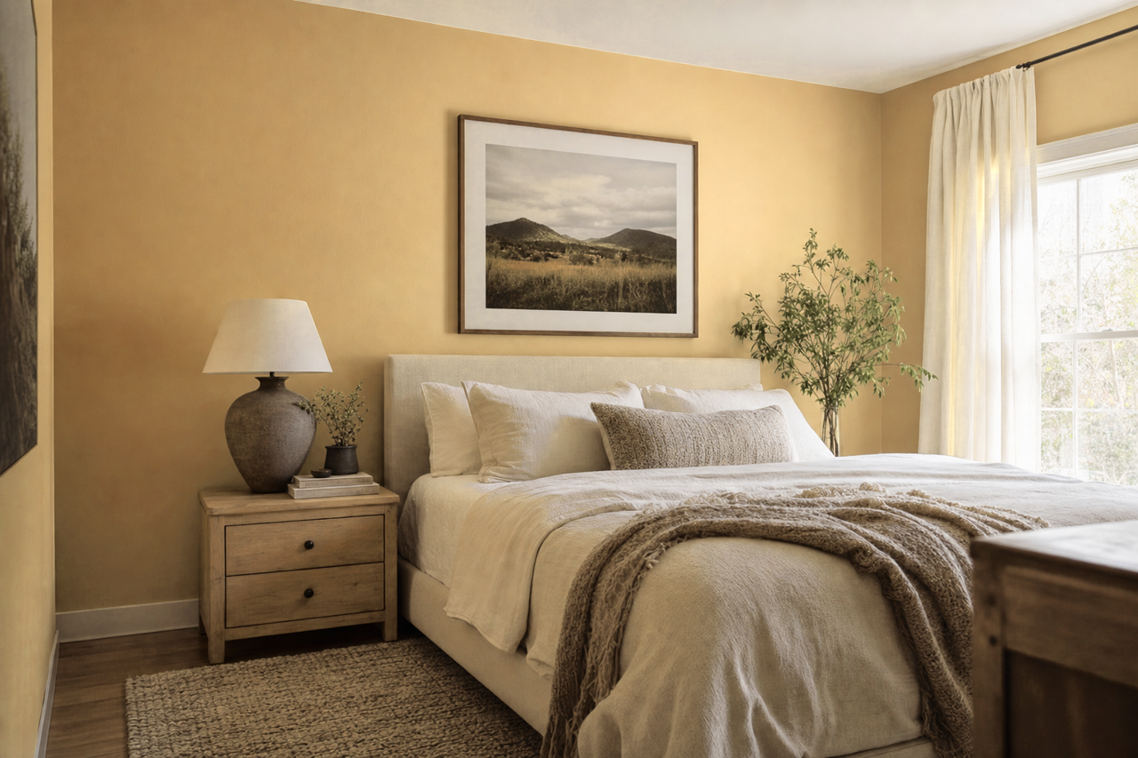 Barley by Benjamin Moore on interiors