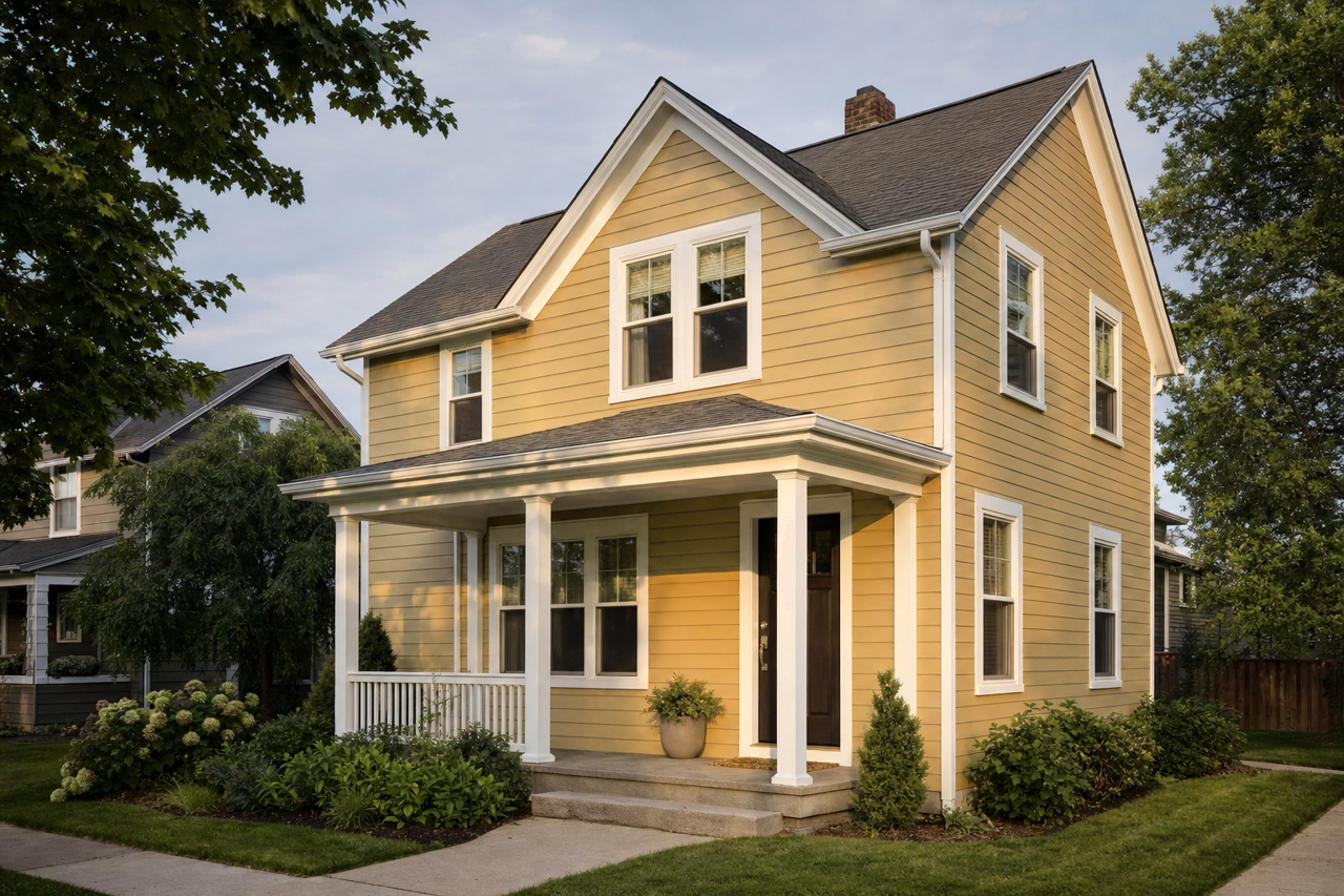 Sandalwood by Benjamin Moore on exterior