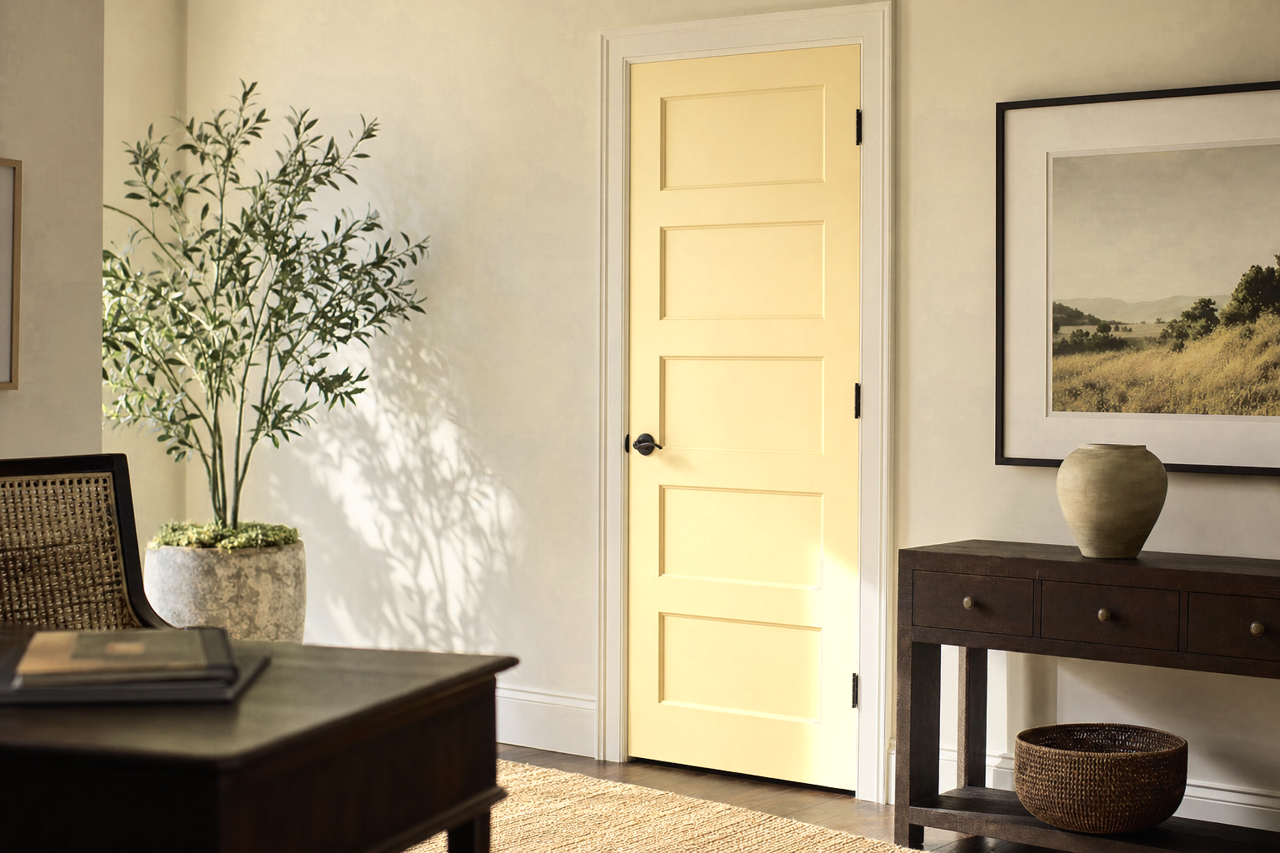 Santo Domingo Cream by Benjamin Moore on interior-doors