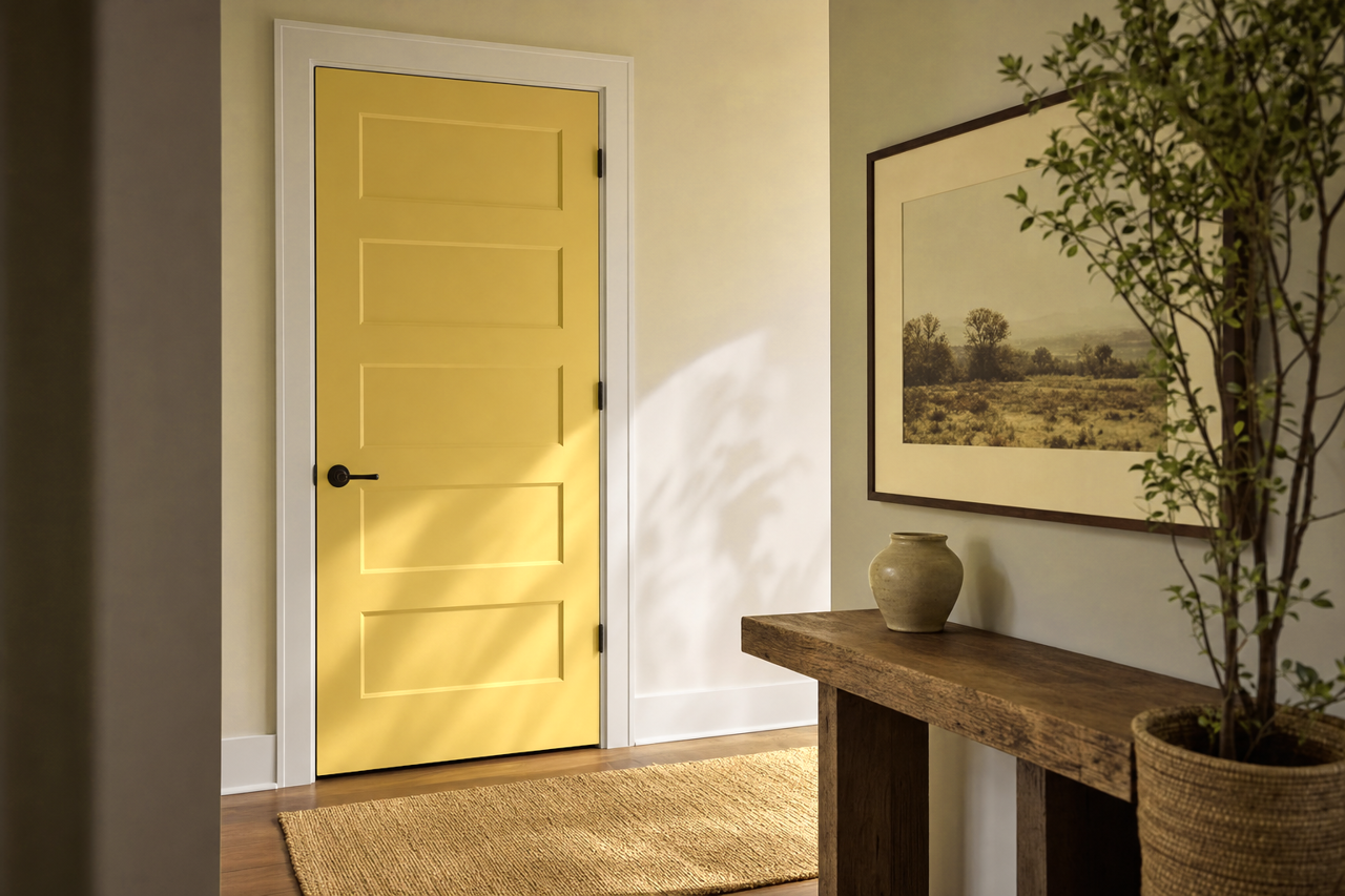 Angel's Trumpet by Benjamin Moore on interior-doors