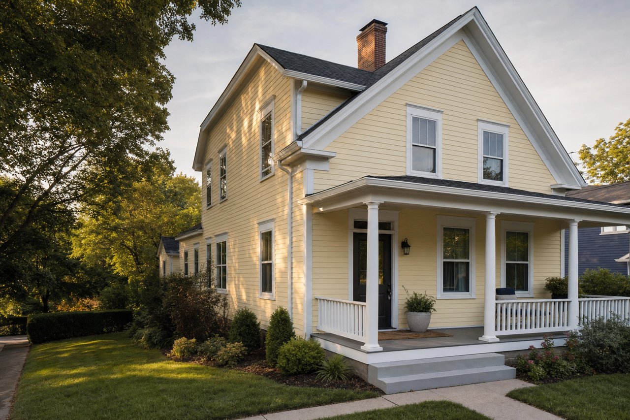 Citronée by Benjamin Moore on exterior