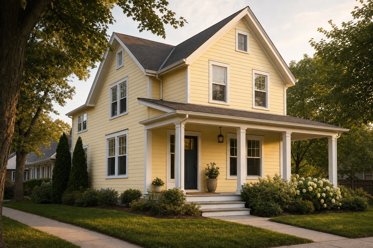 Calla by Benjamin Moore on exterior