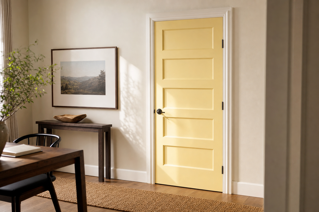 Calla by Benjamin Moore on interior-doors