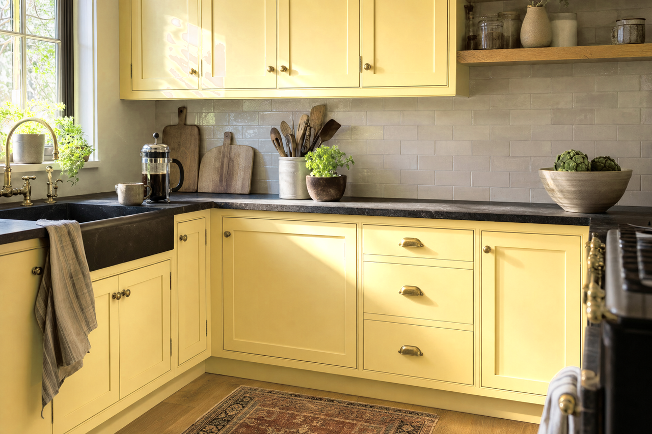 Copacabana by Benjamin Moore on cabinets