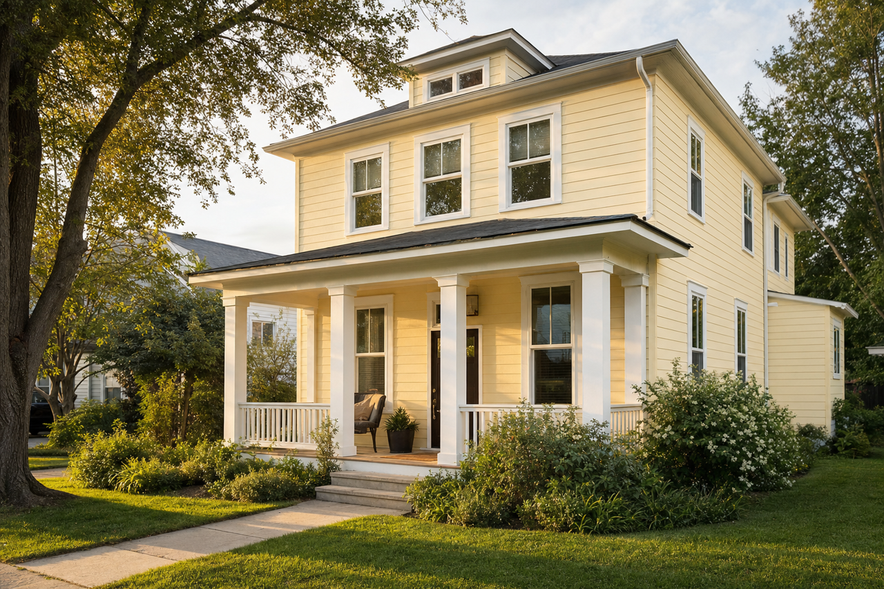 Pale Moon by Benjamin Moore on exterior