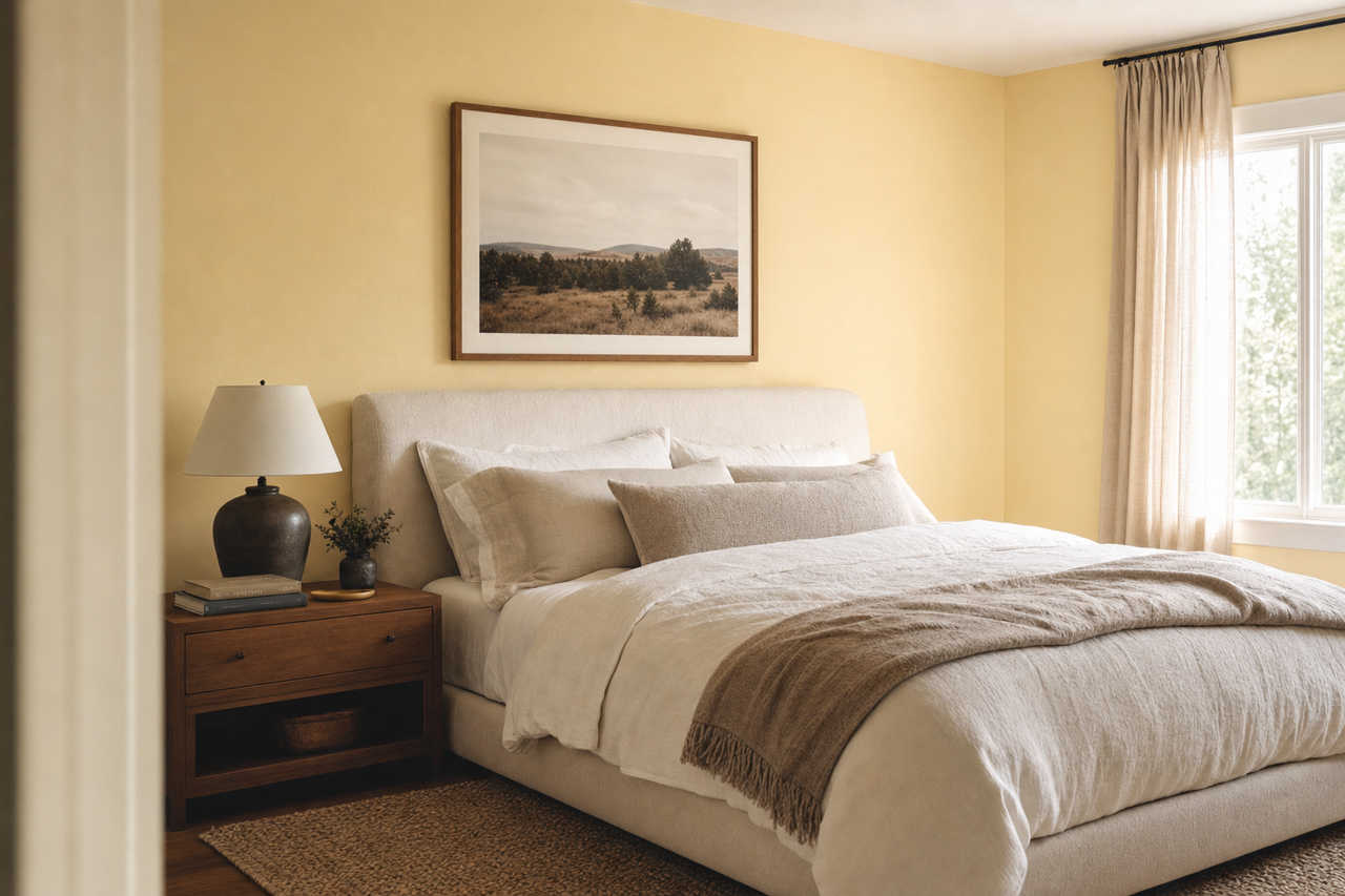 Pale Moon by Benjamin Moore on interiors