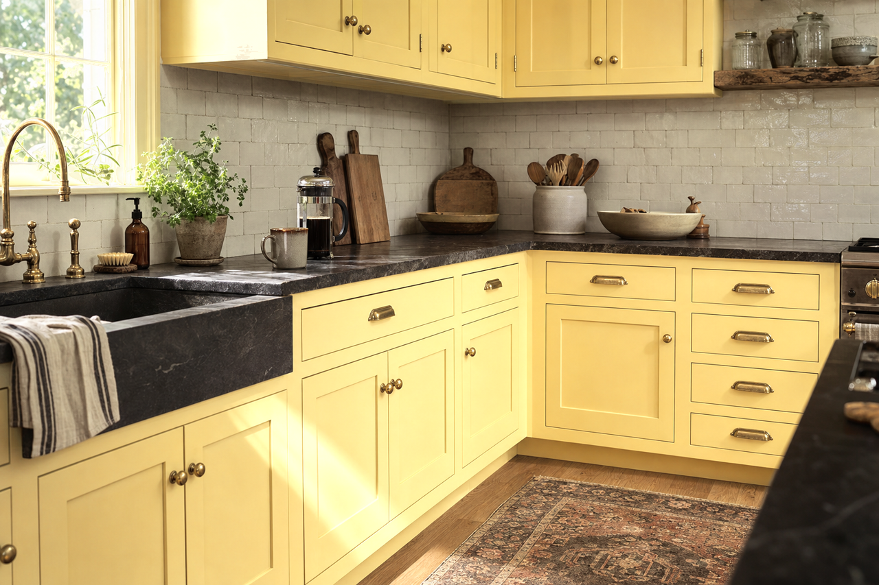 Fresh by Benjamin Moore on cabinets