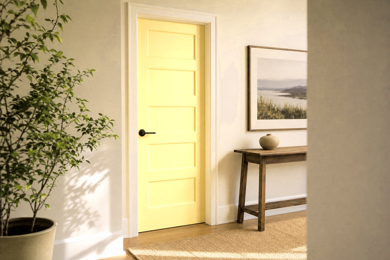 Fresh by Benjamin Moore on interior-doors