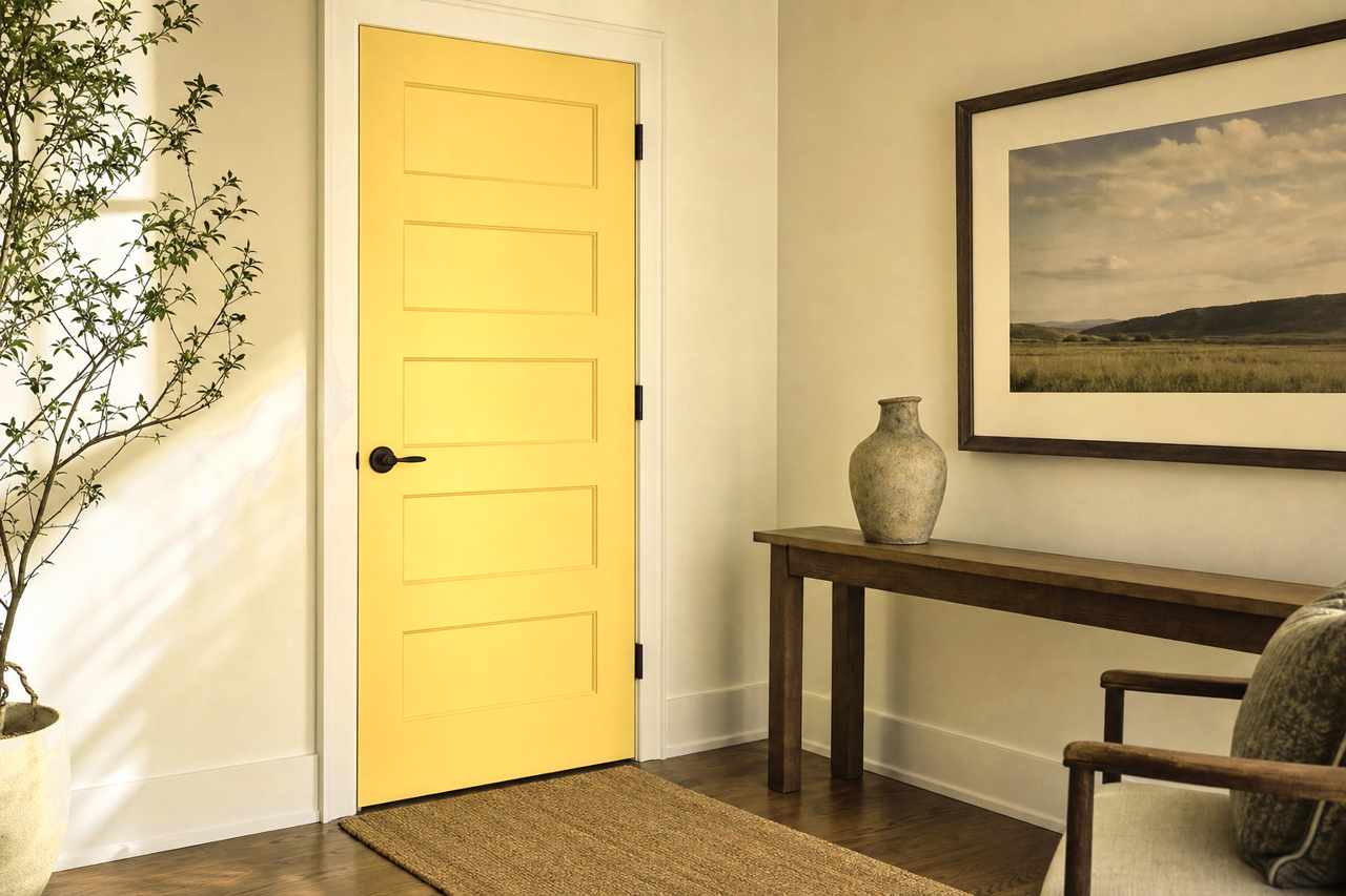 Goldfield by Benjamin Moore on interior-doors