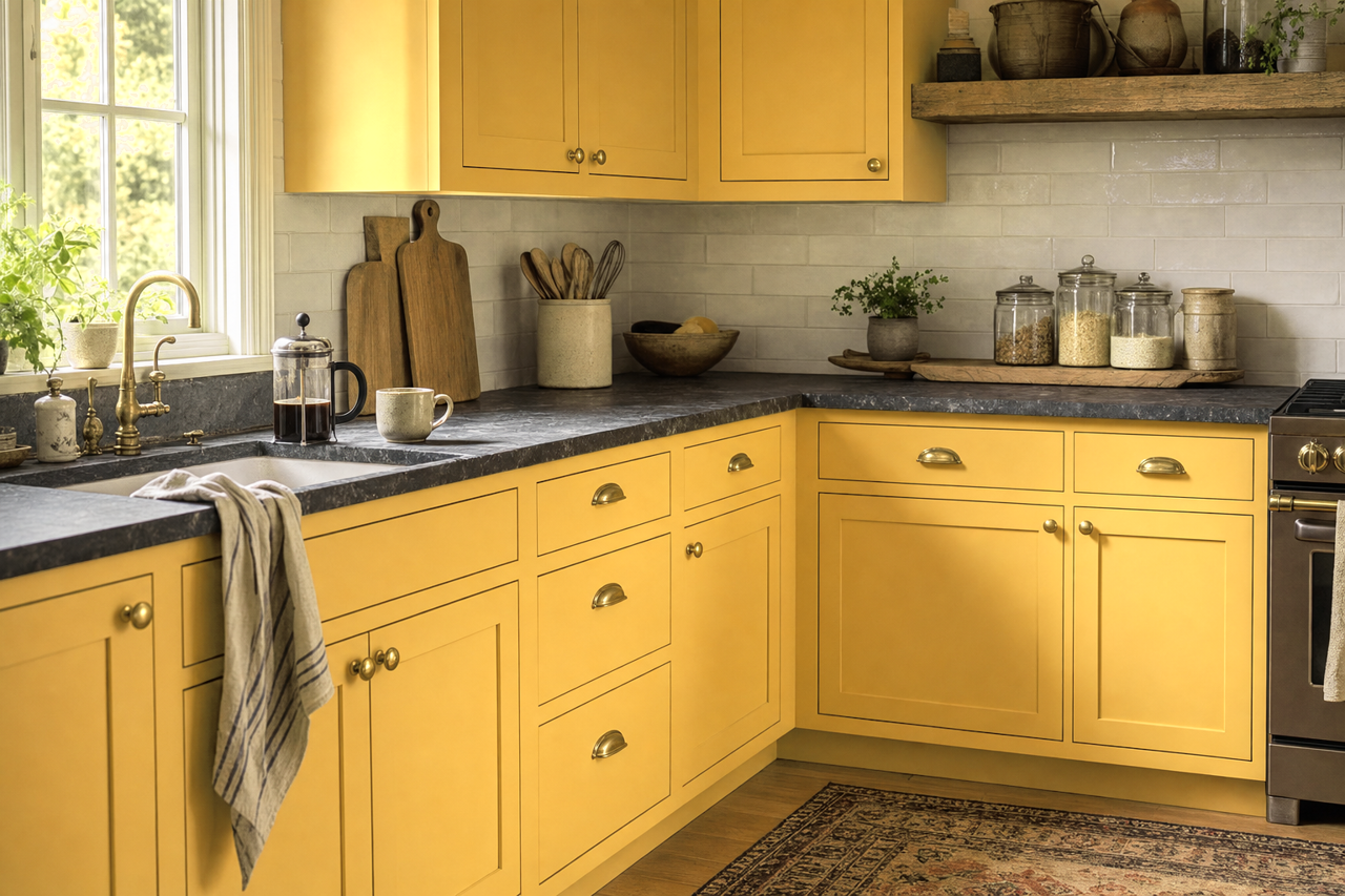 Showtime by Benjamin Moore on cabinets