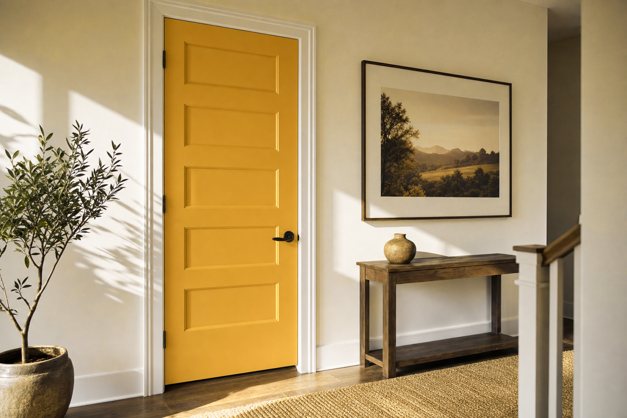 Golden Bounty by Benjamin Moore on interior-doors
