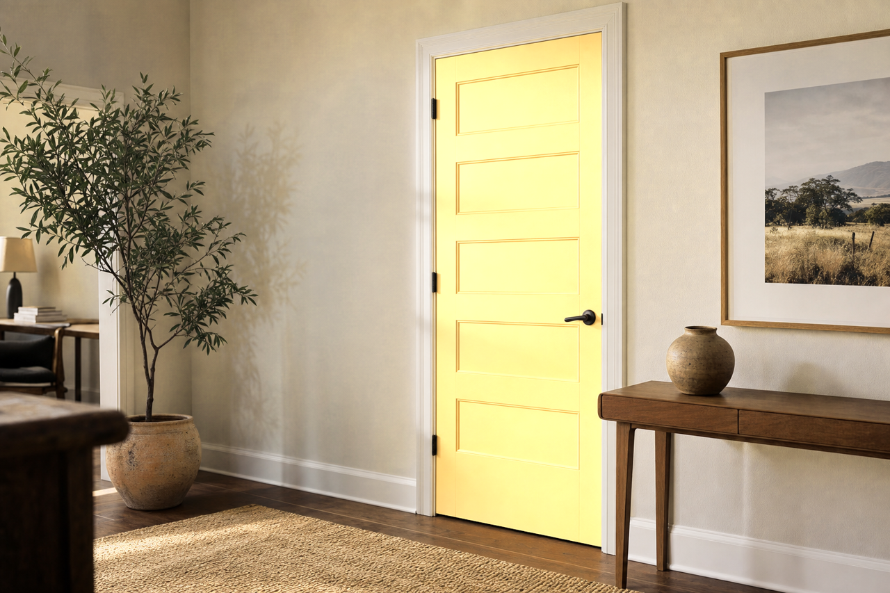 Golden Honey by Benjamin Moore on interior-doors