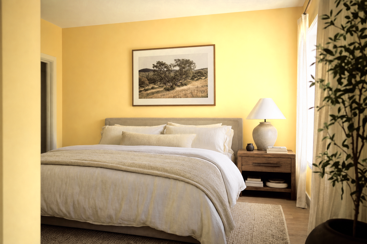 Golden Honey by Benjamin Moore on interiors