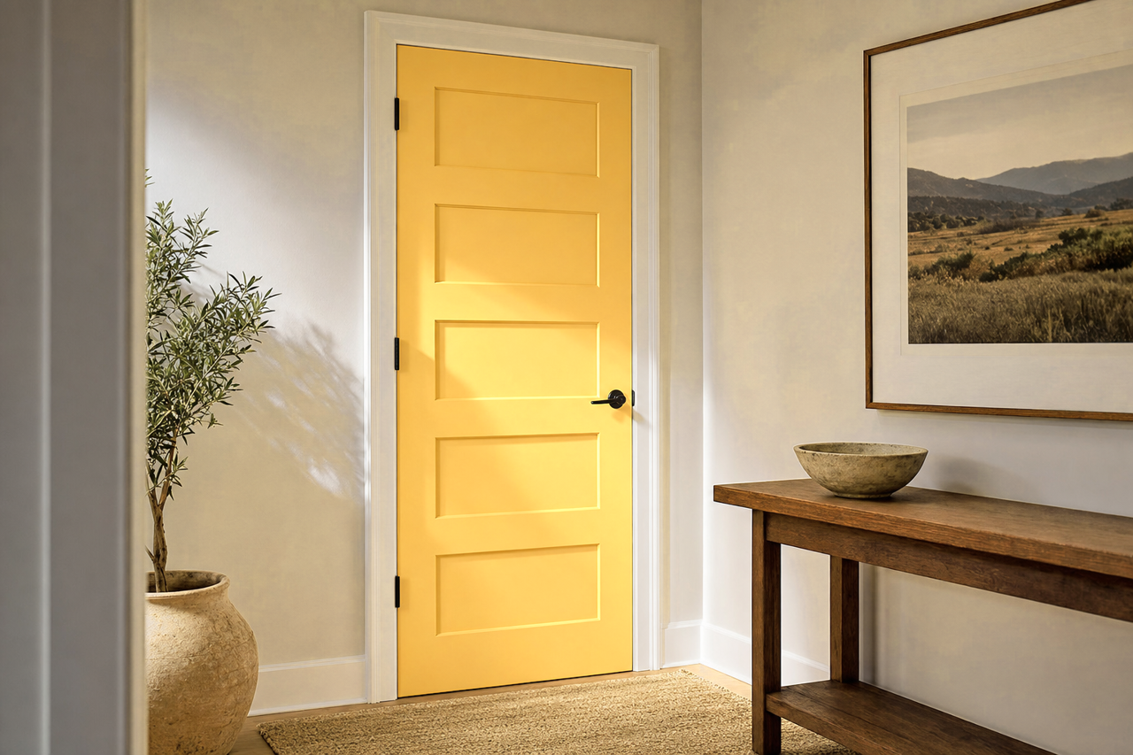 Broadway Lights by Benjamin Moore on interior-doors
