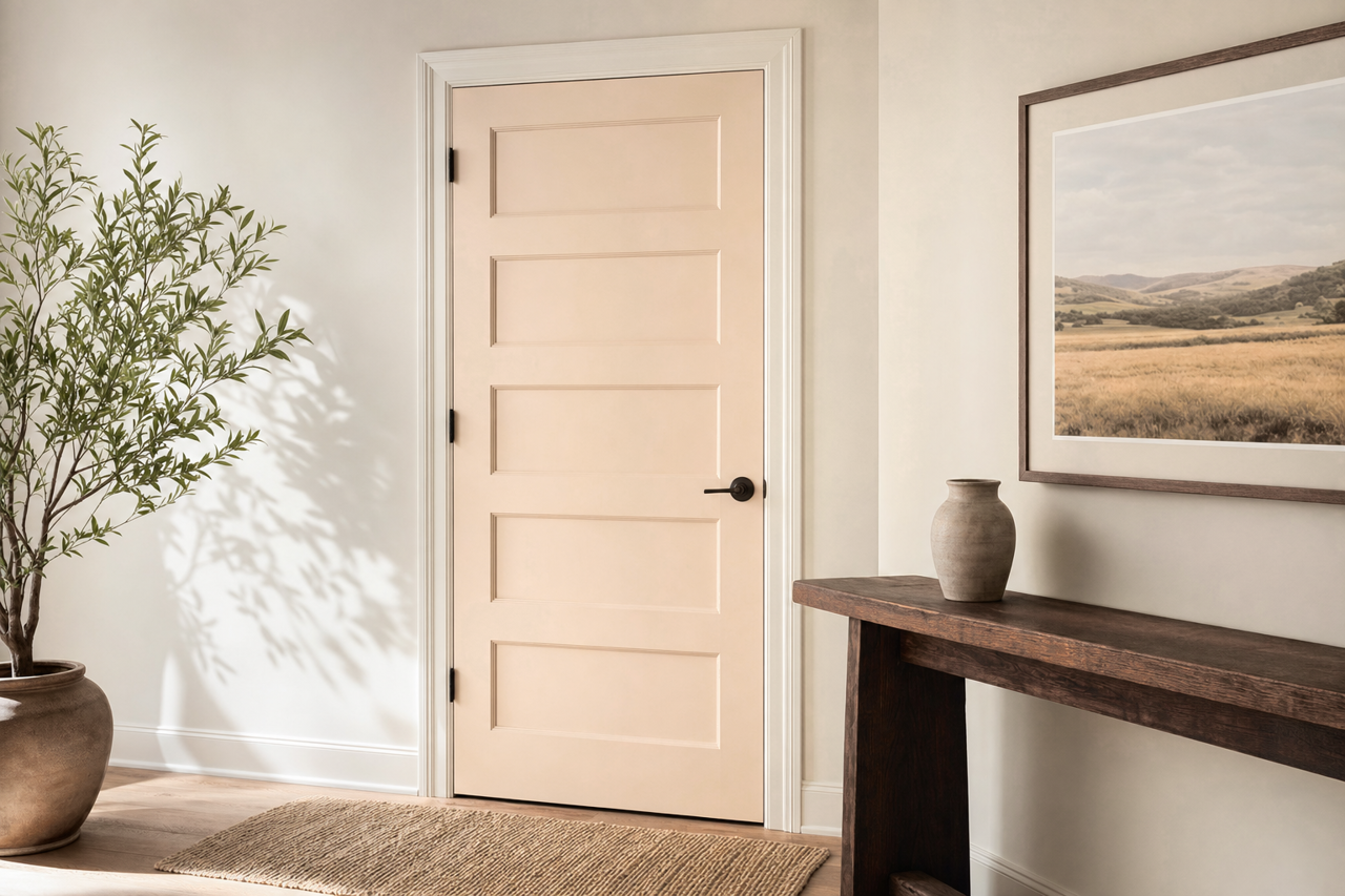Milk Toast by Valspar on interior-doors