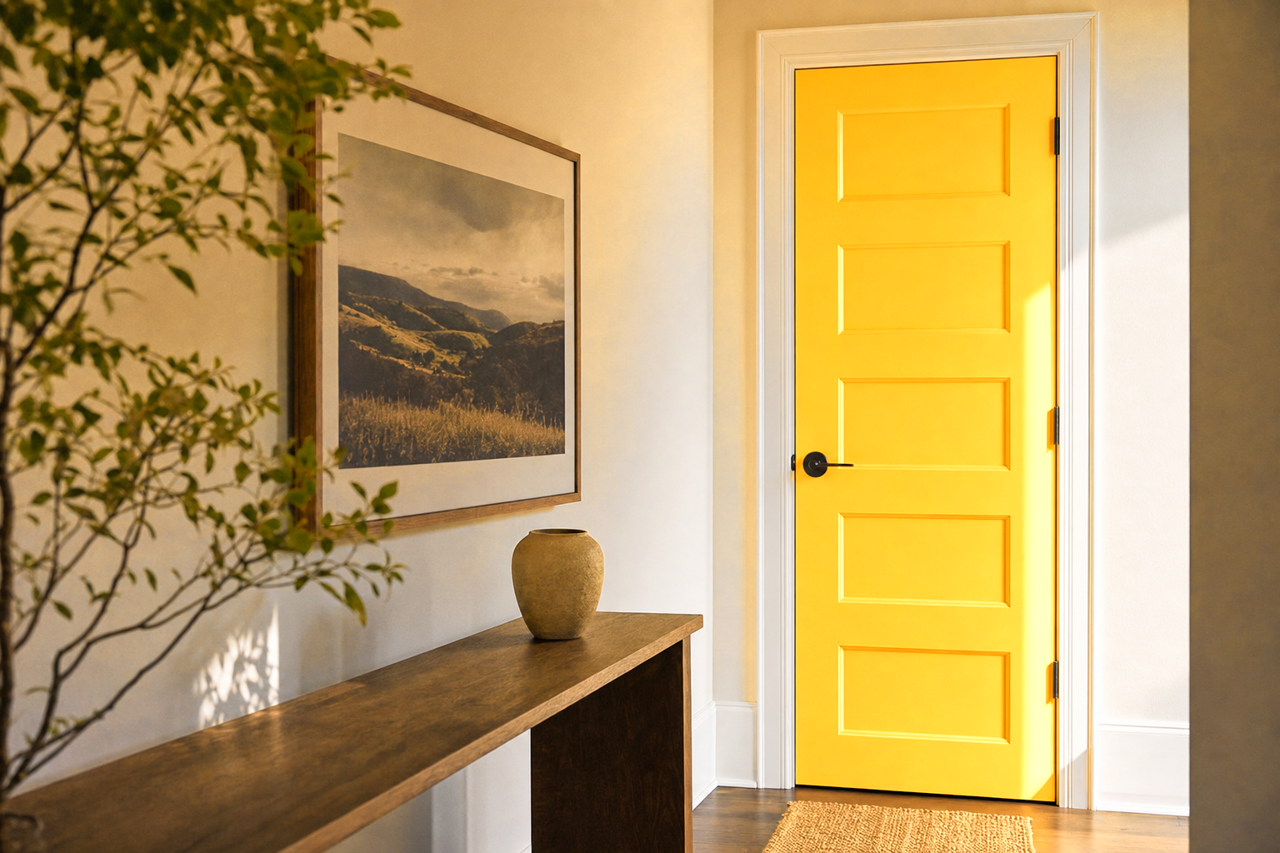 Dandelion Wish by Valspar on interior-doors