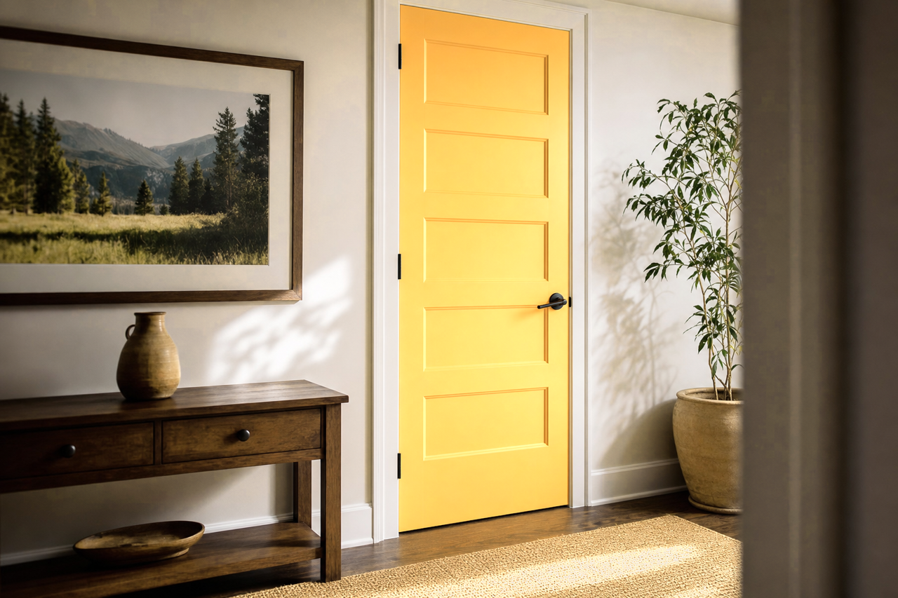 Soft Duckling by Valspar on interior-doors