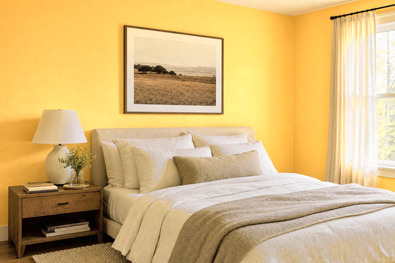 Soft Duckling by Valspar on interiors