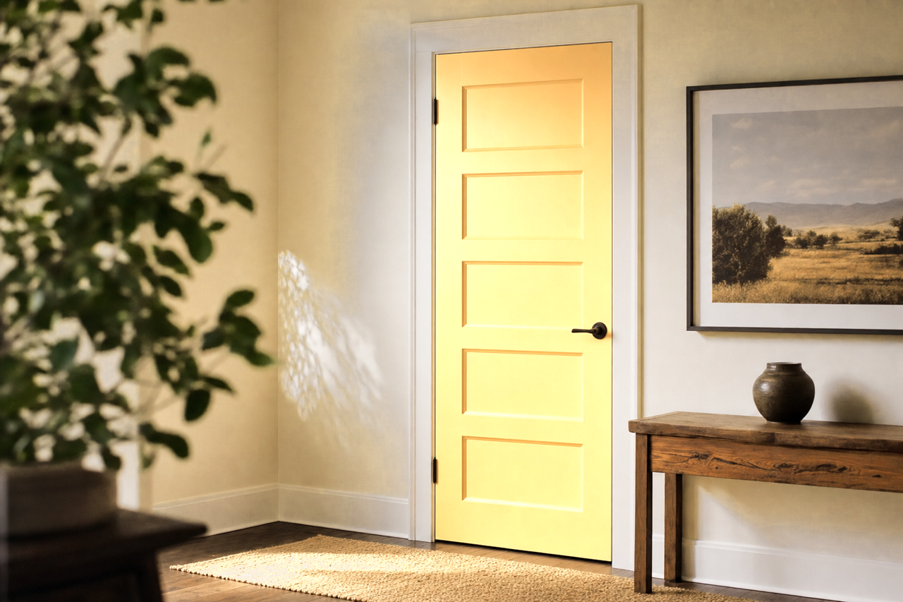 Toasted Wheat by Valspar on interior-doors