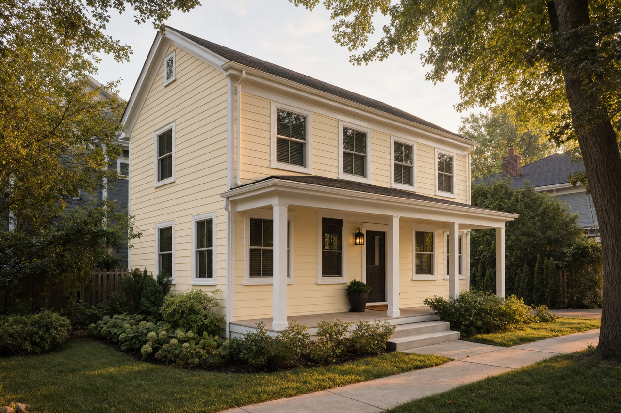Champagne Tickle by Valspar on exterior