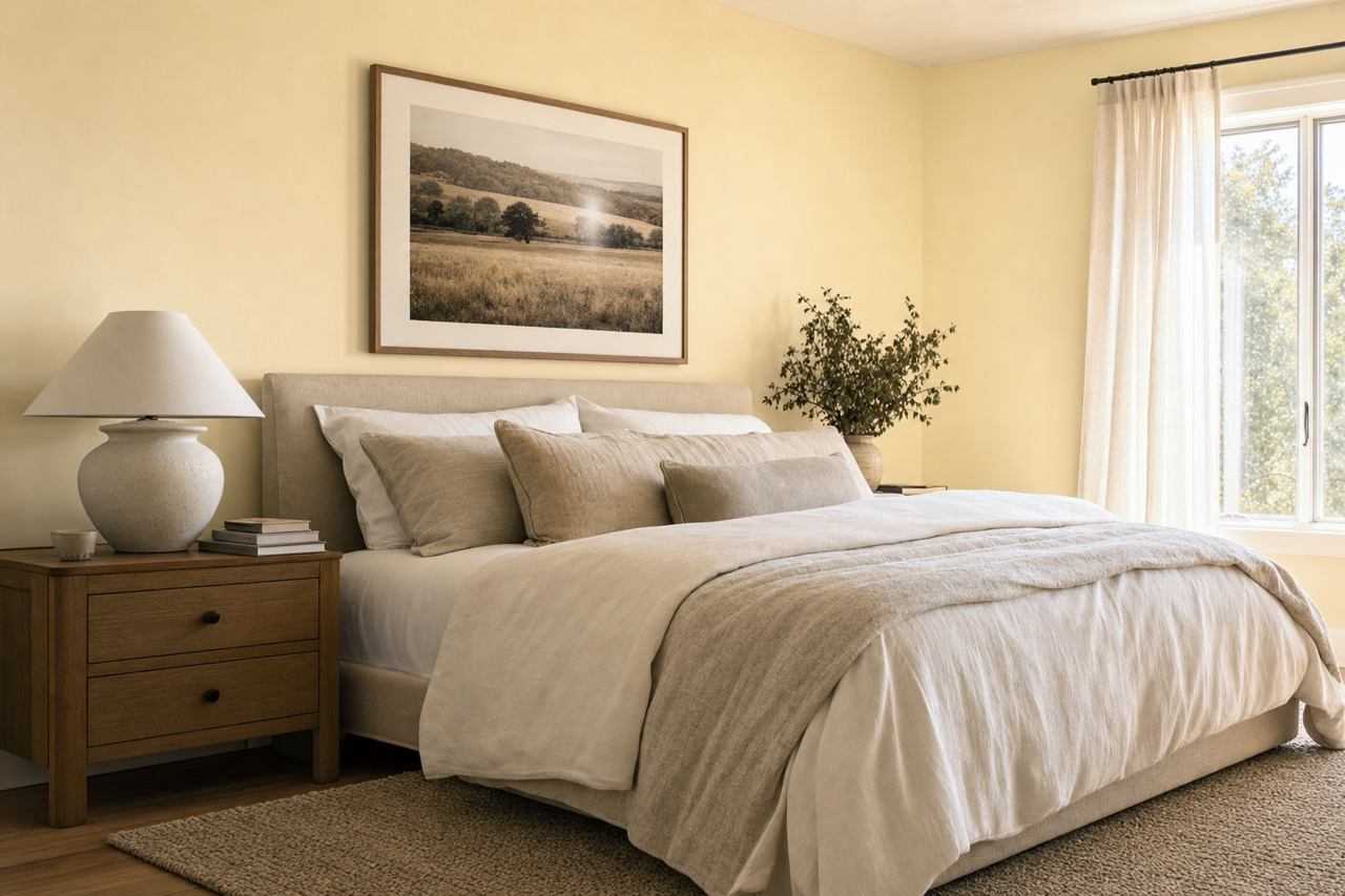 Champagne Tickle by Valspar on interiors