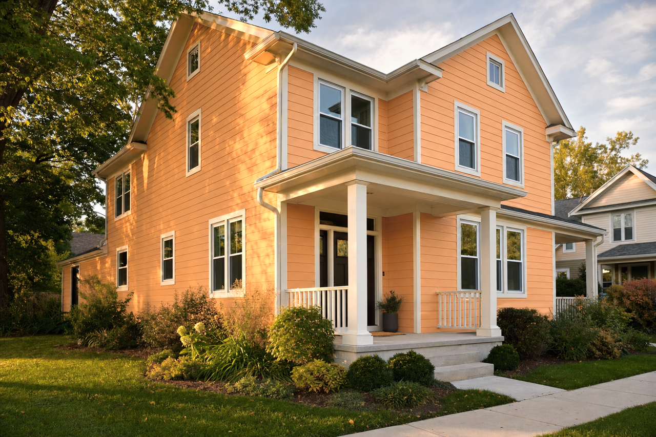 Toffee Cream by Valspar on exterior