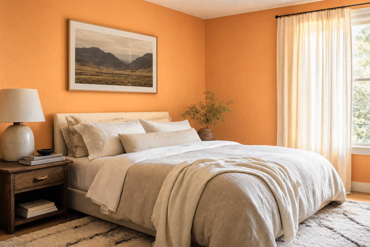 Toffee Cream by Valspar on interiors