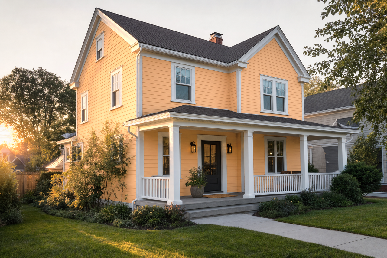 Buttered Hazelnut by Valspar on exterior