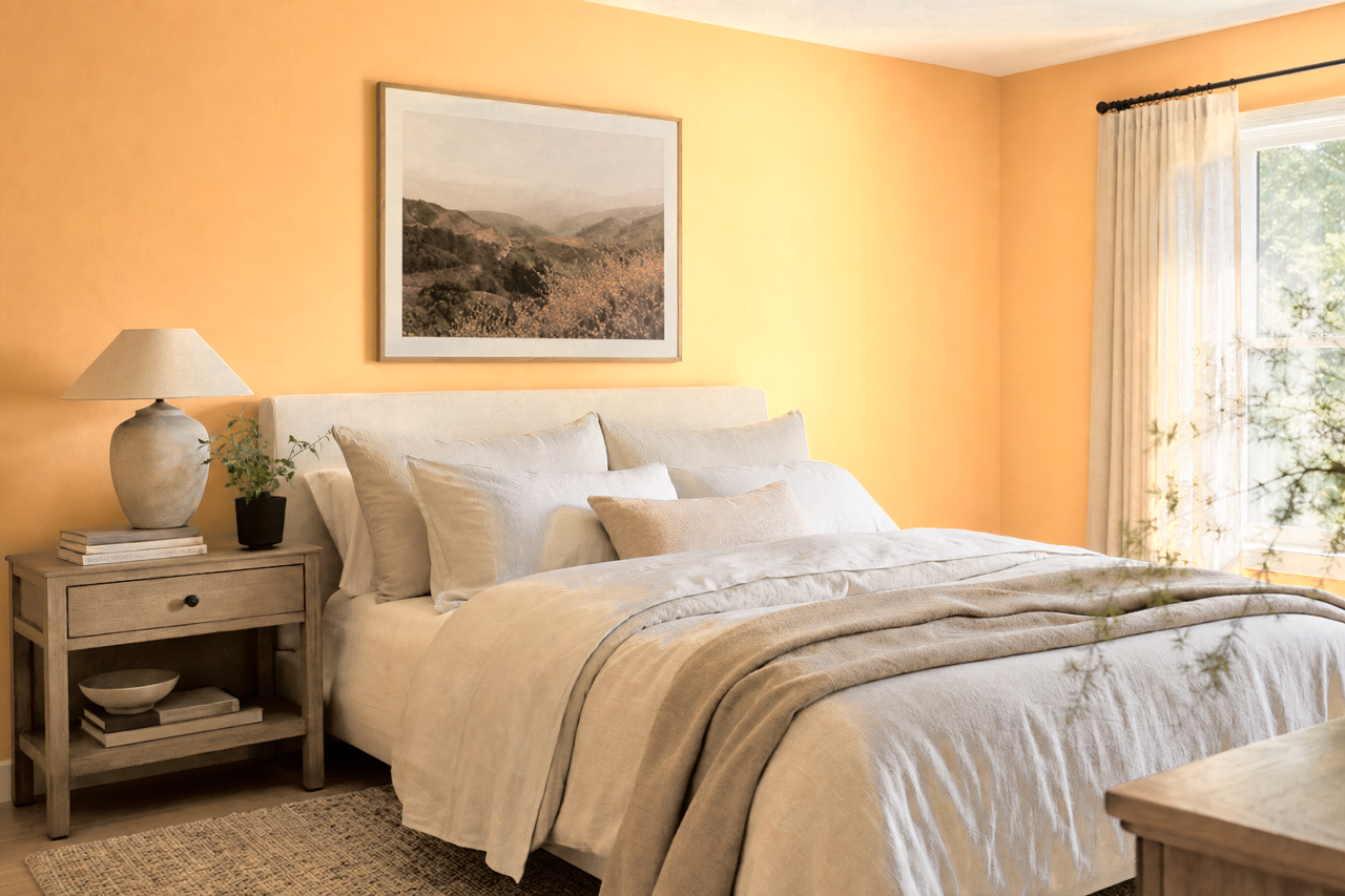 Almond Butter by Valspar on interiors