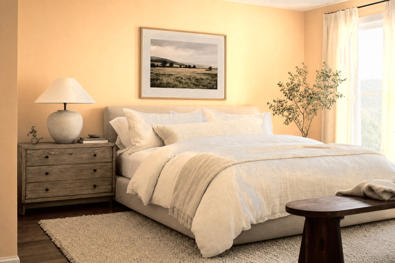 Peach Butter by Valspar on interiors