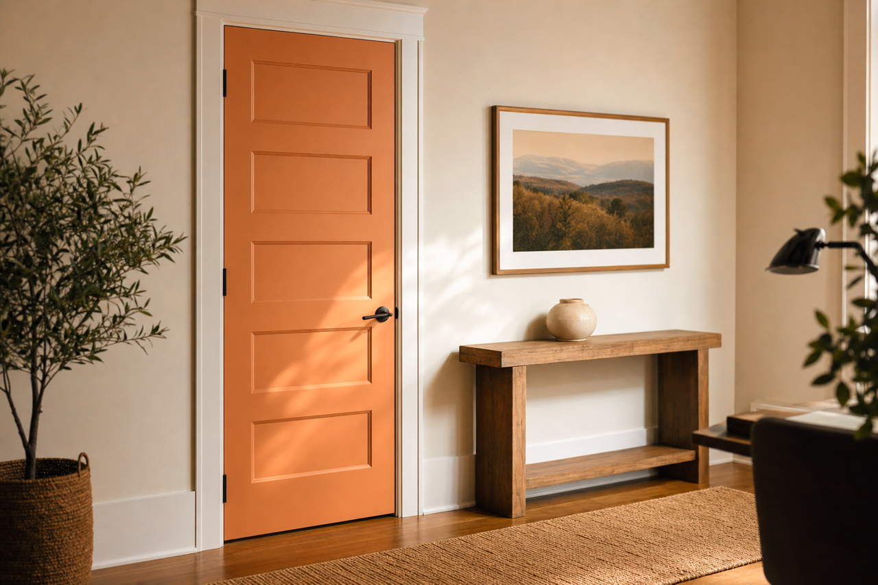Canyon Sun by Valspar on interior-doors