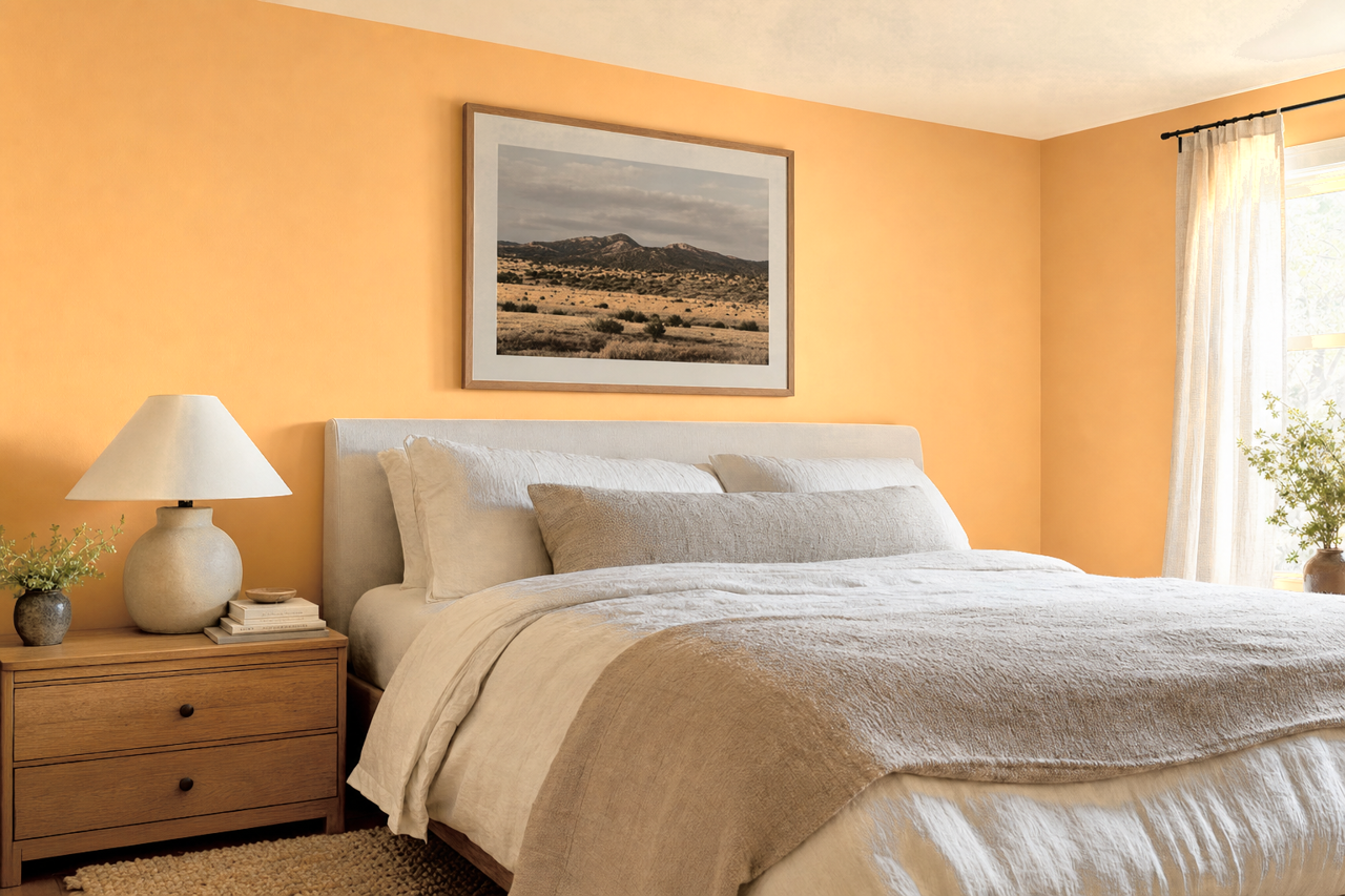 Spun Gold by Valspar on interiors