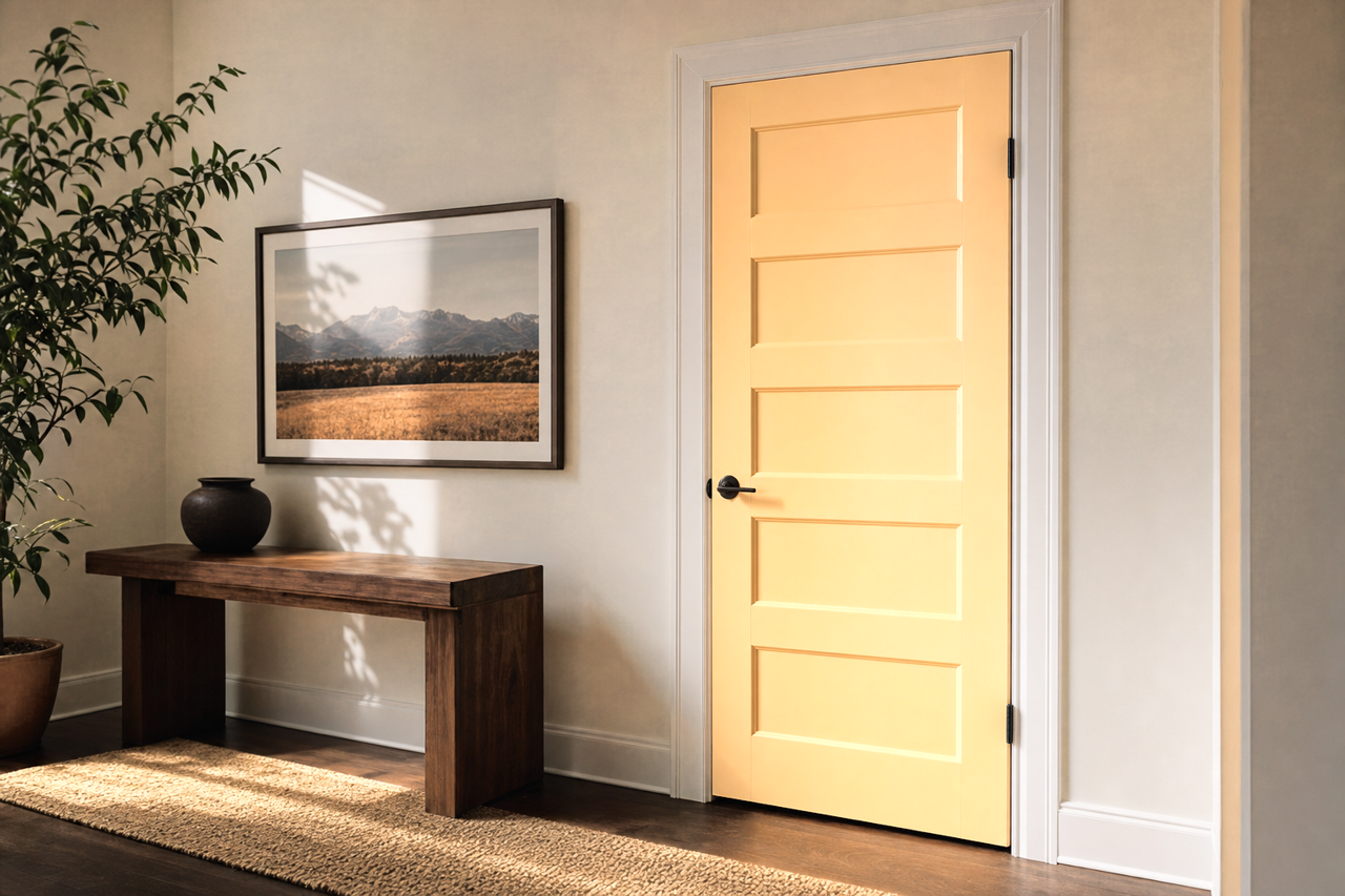 Johnny Cake by Valspar on interior-doors