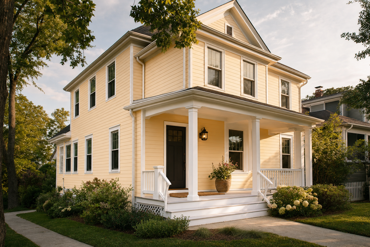 Natural Sheepskin by Valspar on exterior