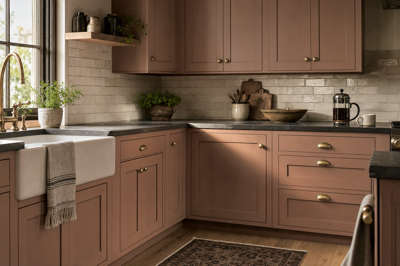 Wooden Wagon by Valspar on cabinets