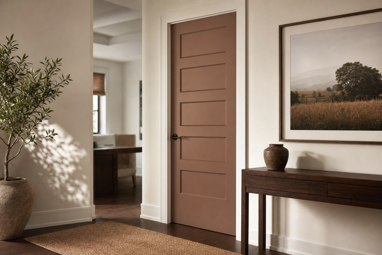 Wooden Wagon by Valspar on interior-doors
