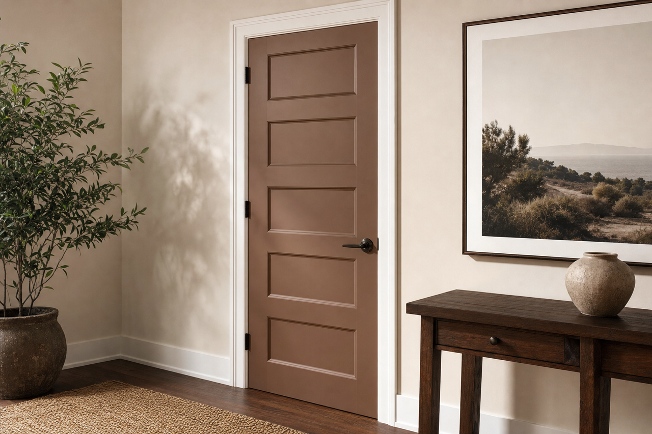 Chocolate Turtle by Valspar on interior-doors