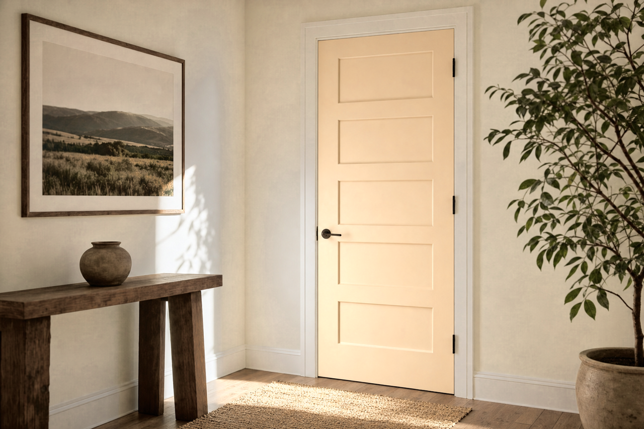 Wheat Toast by Valspar on interior-doors