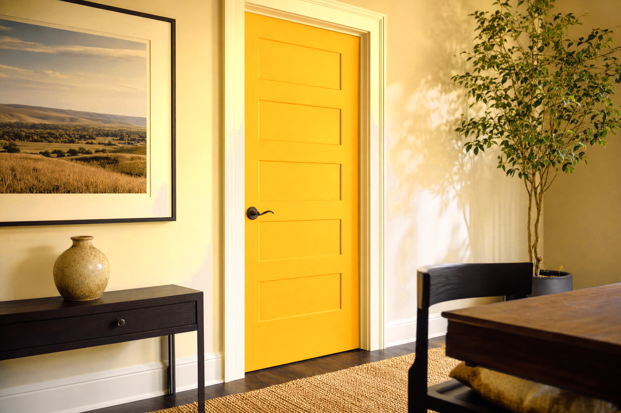 Chickadee by Valspar on interior-doors