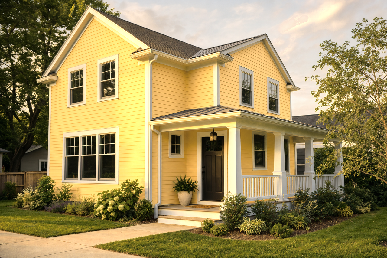 Golden Butter by Valspar on exterior