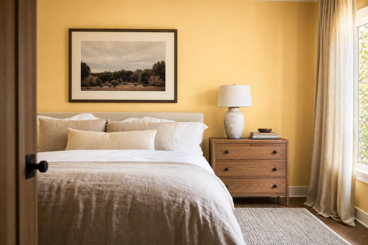 Creamy Oat by Valspar on interiors