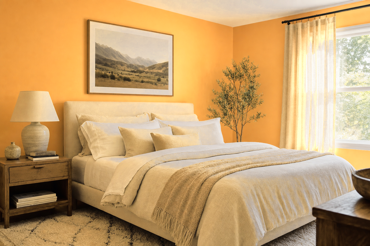 Peach Tea by Valspar on interiors