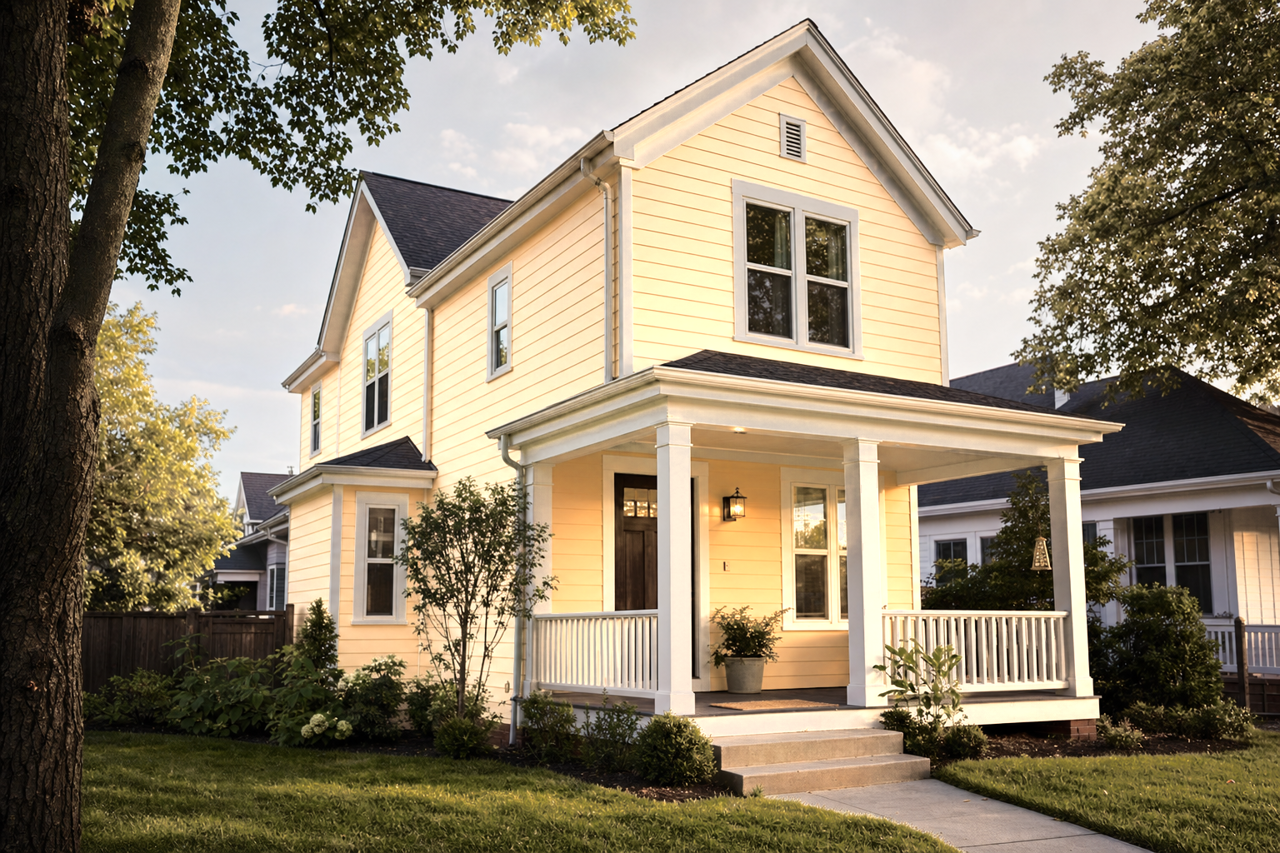Apricot Mousse by Valspar on exterior