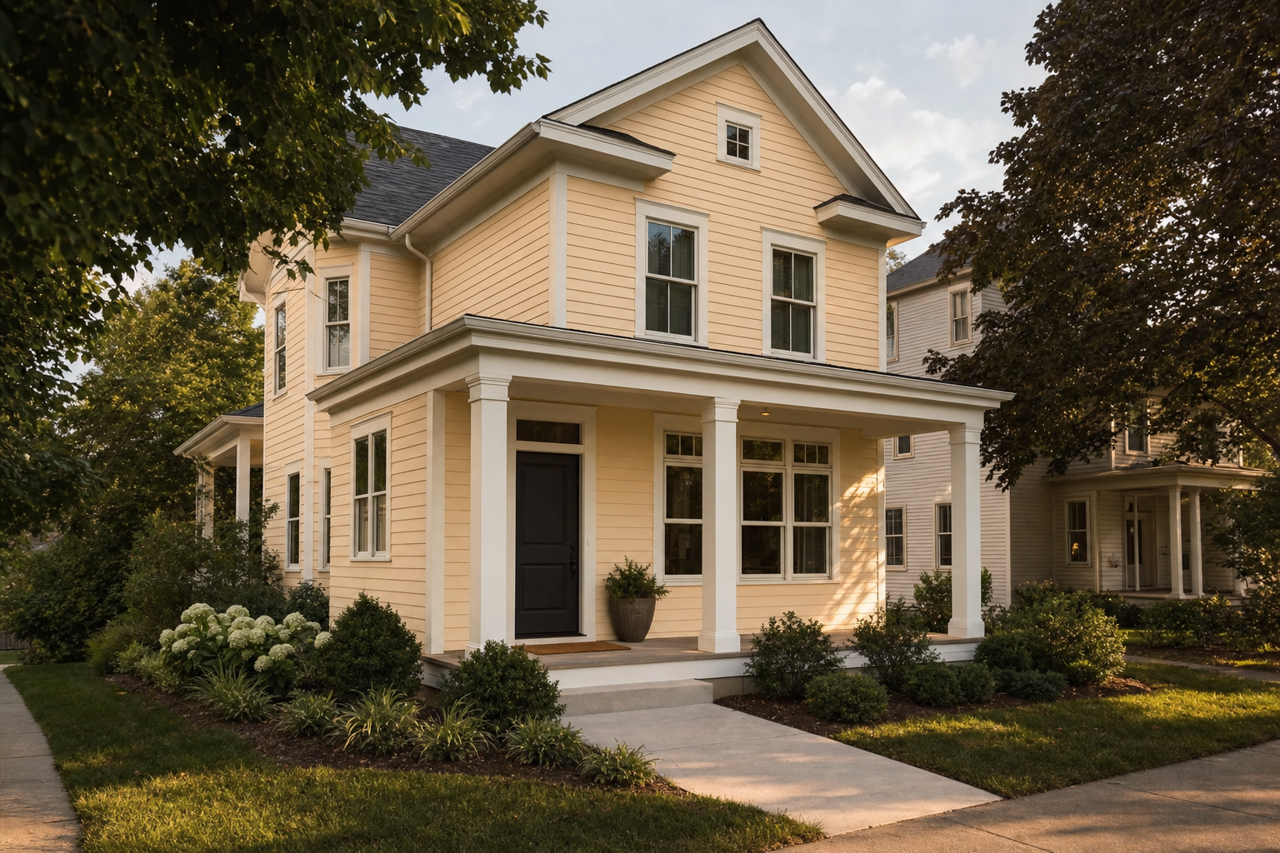Cream Cake by Valspar on exterior