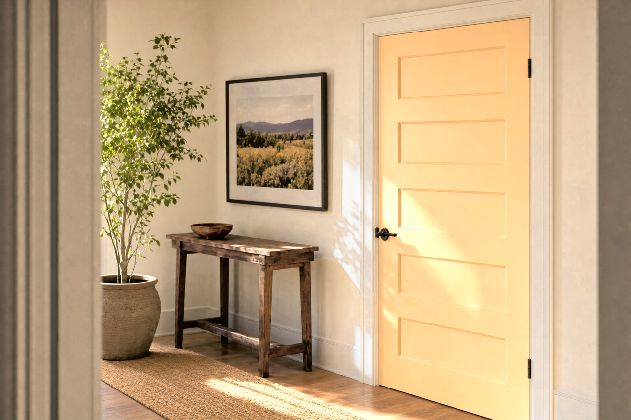 Amber Waves by Valspar on interior-doors